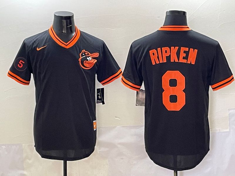 Men Baltimore Orioles 8 Ripken Black Game 2025 Nike MLB Jersey style 5091